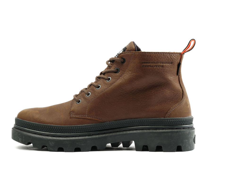 Zapatos Altas Palladium PALLATROOPER HI WP+ Hombre Marrones | Costa Rica-92713